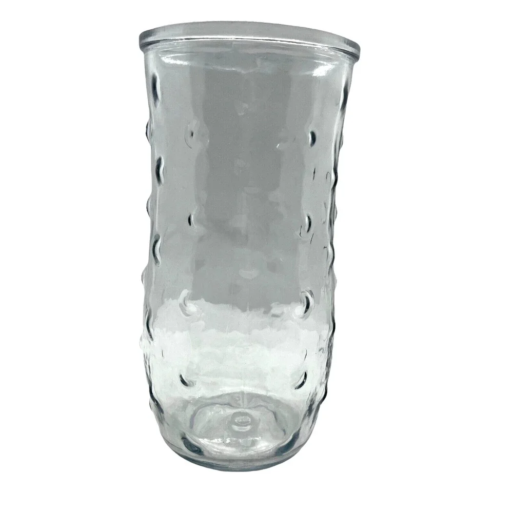 Hoosier Glass Bubble Glass Clear Vase 8.5 inches No Chips or Cracks Vintage